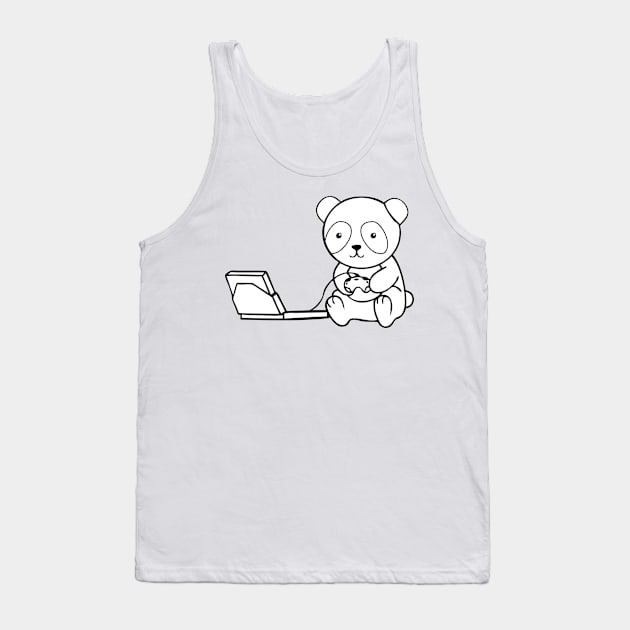 Gaming Panda Contour Tank Top by Just Gaby Gaming